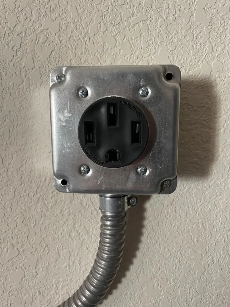 NEMA 14-50 outlet installed for Smart Home Electrical in Sheridan